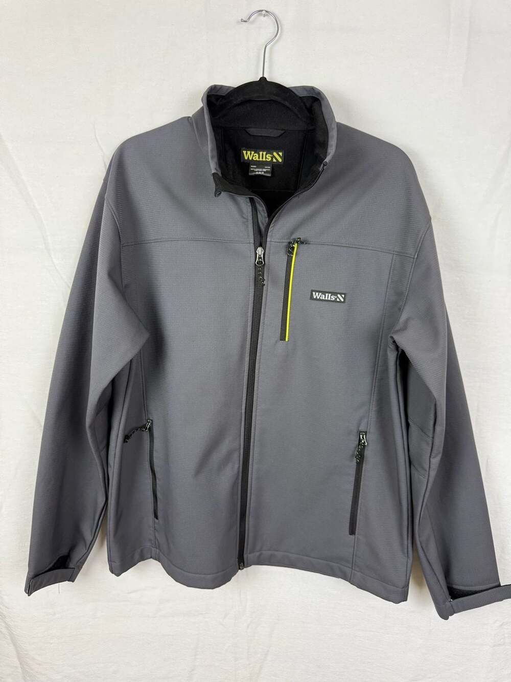 Walls Soft Shell Jacket Size M Gray Full Zip Outdoor Workwear